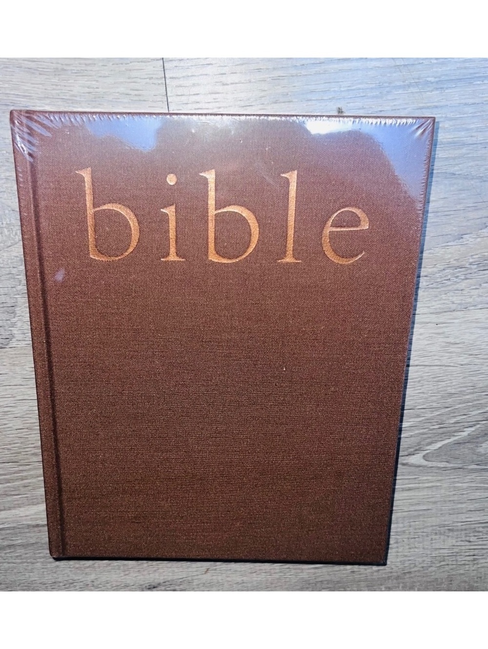 Brown Hardcover Bible with Cloth Cover